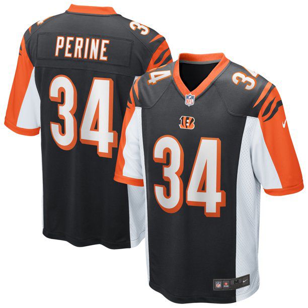 Men Cincinnati Bengals #34 Samaje Perine Nike Black Game Player NFL Jersey